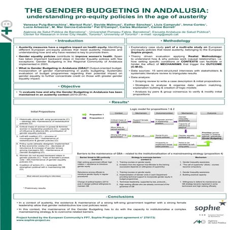The Gender Budgeting in Andalusia: understanding pro-equity policies in the a...