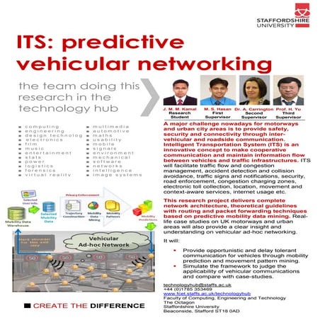 Poster :: ITS: Predictive Vehicular Networking (1)