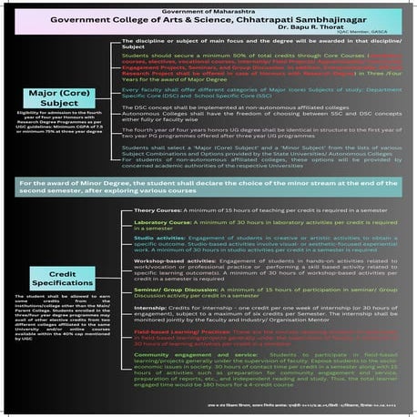 National Education Policy-2020 in Maharashtra Major Courses | PDF