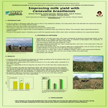 Poster33: Improving milk yield with Canavalia brasiliensis