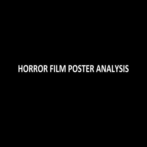 Poster analysis