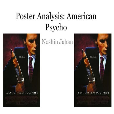 Poster analysis: American Psycho | PPTX