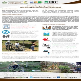 Poster: Bomba de agua tipo rosario optimiza el proceso de extracción de agua