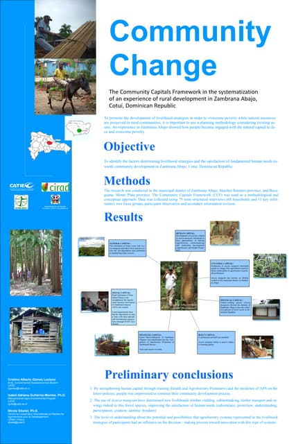 CCF in the sistematization of an experience of rural development in Zambrana ...