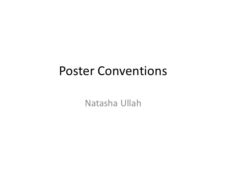 Poster conventions