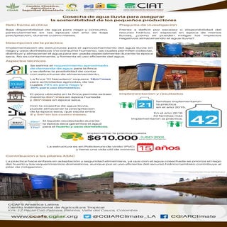 Poster: Cosecha de agua lluvia para asegurar la sostenibilidad de los pequeño...