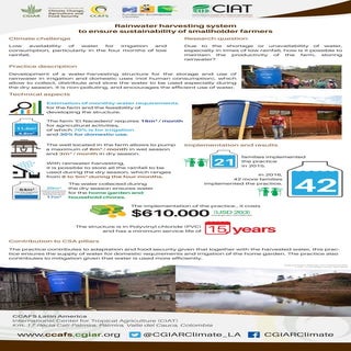 Poster: Rainwater harvesting system to ensure sustainability of smallholder farmers