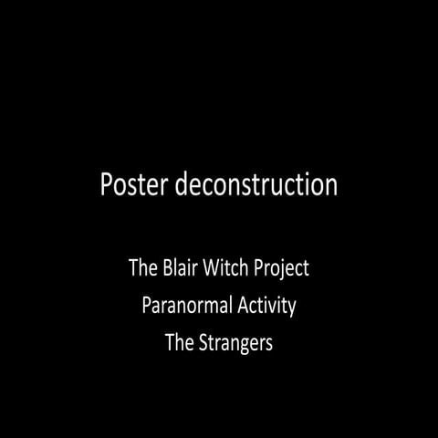 Poster deconstruction
