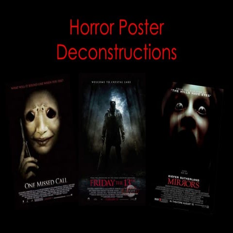 Horror Film Poster Deconstructions