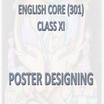 poster making- class XI cbse English Core | PPTX