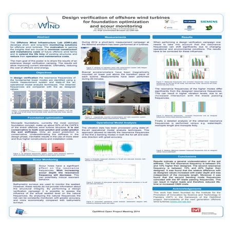 Design verification of offshore wind turbines for foundation optimization and scour monitoring