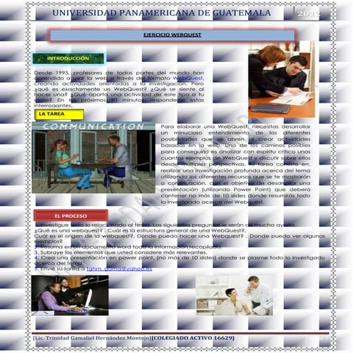 Ejemplo de webquest | PPTX