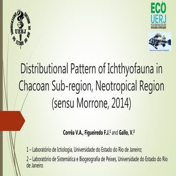 Poster Distributional Pattern of Ichthyofauna