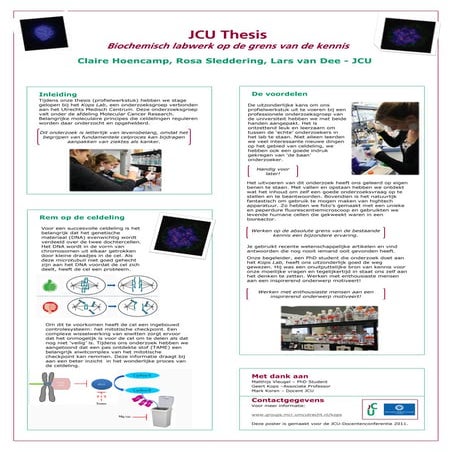 JCU thesis biochemisch labwerk op de grens van de kennis