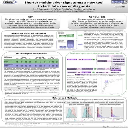 Shorter Multimarker signatures:  a new tool to facilitate cancer diagnosis