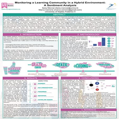 Monitoring a Learning Community in a Hybrid Environment: a Sentiment Analysis