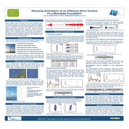 Poster EWEA "Damping Estimation of an Offshore Wind Turbine on a Monopile Foundation" 