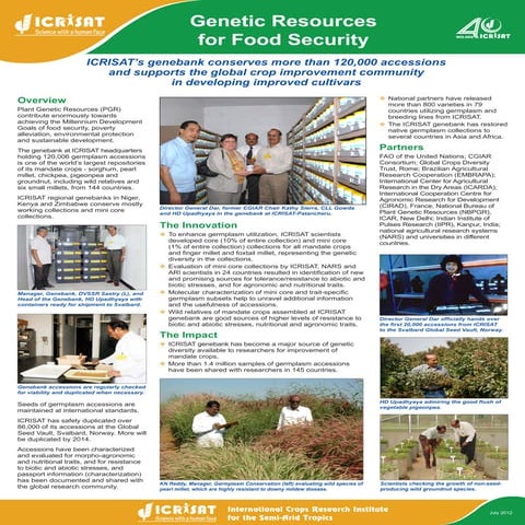 Genetic resources for food security