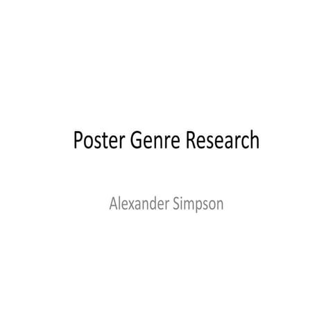 Poster genre research