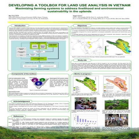 Developing a toolbox for land use analysis in Vietnam. Maximizing farming sys...