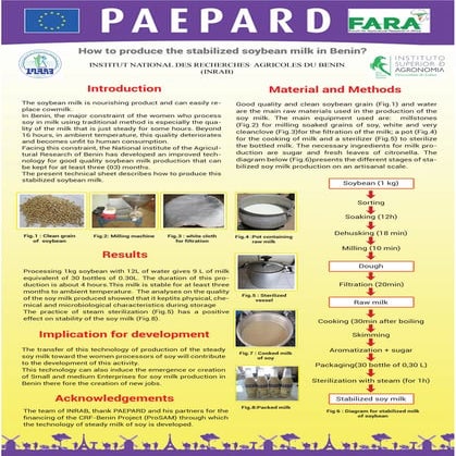 CRF-Benin : Soyabean processing