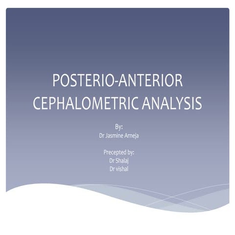 Posterio anterior cephalometric analysis