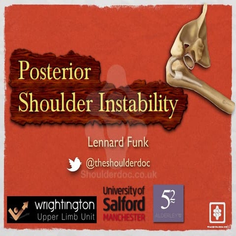 Posterior instability of the shoulder   lennard funk