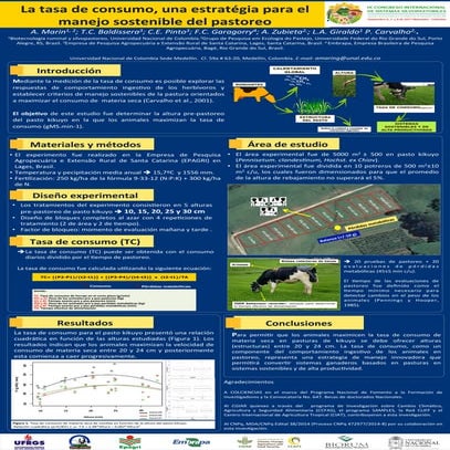 La tasa de consumo, una estratégia para el manejo sostenible del pastoreo