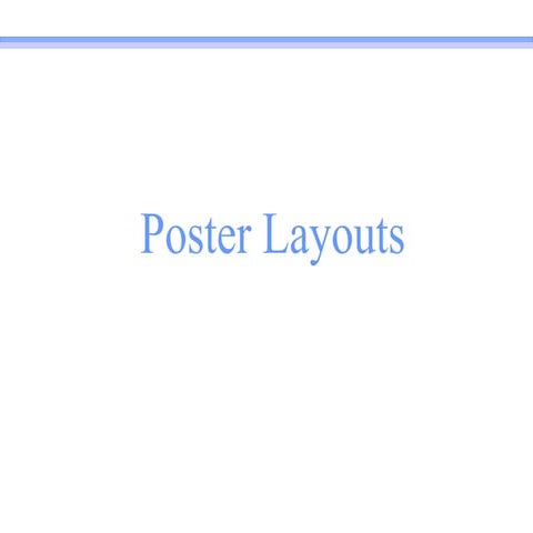 Poster layouts