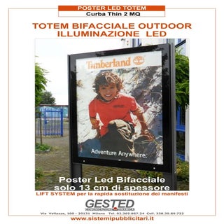 POSTER LED totem bifacciale luci led