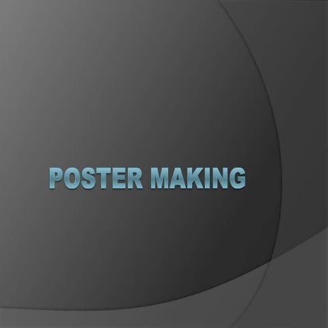 poster making- class XI cbse English Core | PPTX