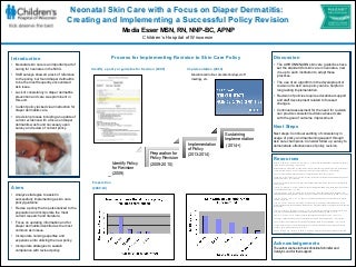 Neonatal skin care with a Focus on Diaper Dermatitis: Creating and Implementing a Successful Policy Revision
