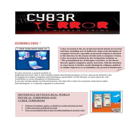 document on cyber terrorism