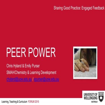 Poster - peer review practice