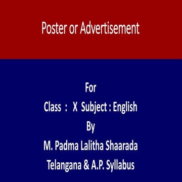Poster or advertisement