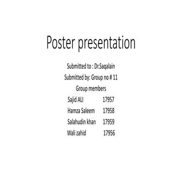 Poster presentation