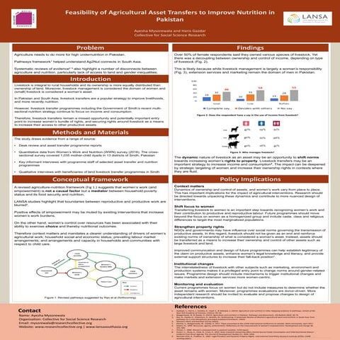 Feasibility of Agricultural Asset Transfers to Improve Nutrition in Pakistan