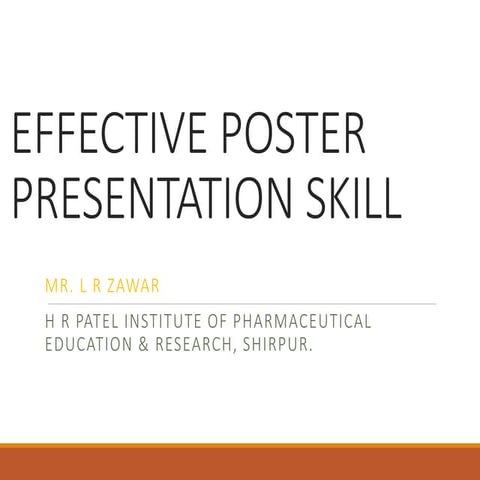 Poster Presentation | PPTX
