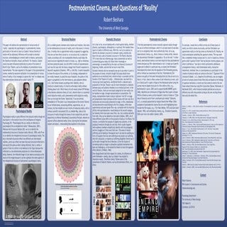 Postmodernist cinema, and questions of 'reality'