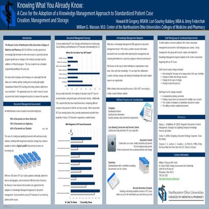 ASPE Poster Wasson Center, NEOUCOM