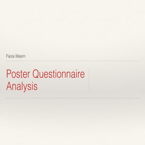 Poster Questionnaire Analysis 