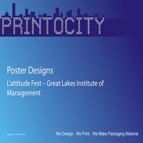 Posters for Great Lakes Institute of Management fest L'attitude | PPTX