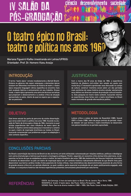 O teatro épico no Brasil: teatro e ...