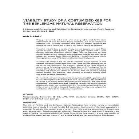 Poster submission #354   viability study of a costumized gis for the berlenga...