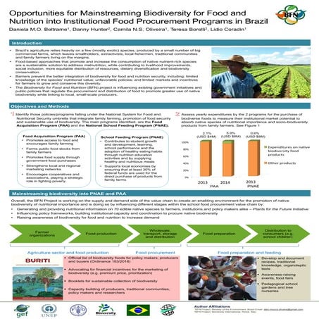 Opportunities for Mainstreaming BFN into Institutional Food Procurement Progr...