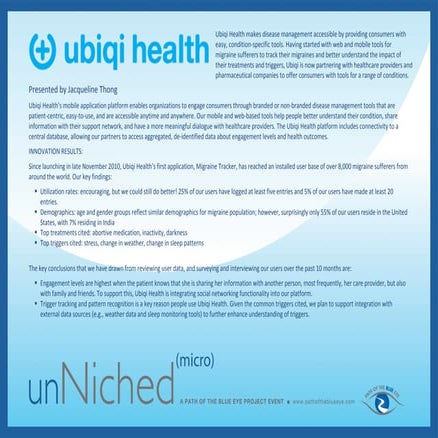 Ubiqi unNiched(micro) Innovation Poster