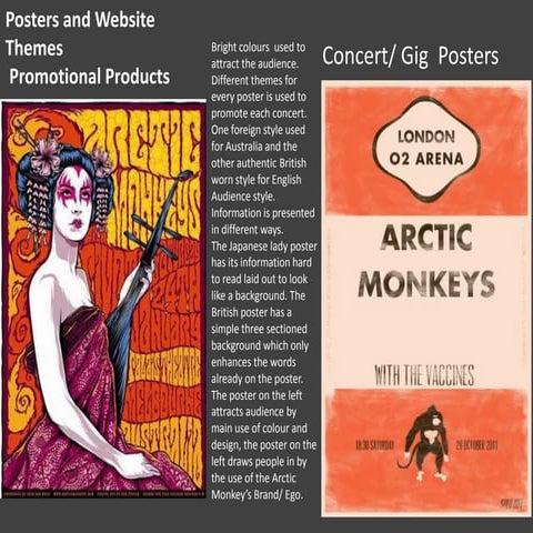 Posters, websites themes, merchandise