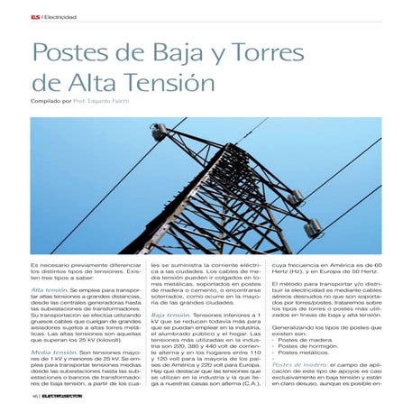 Postes de Cables- Lic. Prof. Edgardo Faletti (2011)