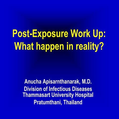 Post Exposure Prophylaxis