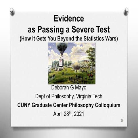 Mayo: Evidence as Passing a Severe Test (How it Gets You Beyond the Statistic...